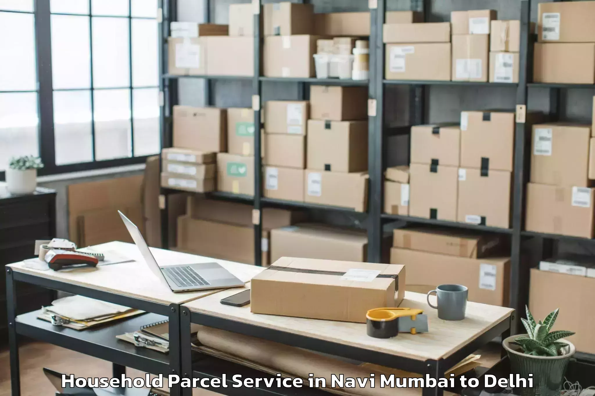 Book Navi Mumbai to Parsvnath Mall Inderlok Household Parcel